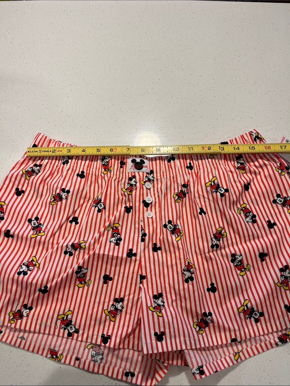Disney Red Striped Mickey Mouse Cotton Boxer Shorts NWT - Picture 11 of 13